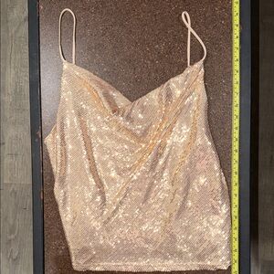 Sequin Top - Champagne